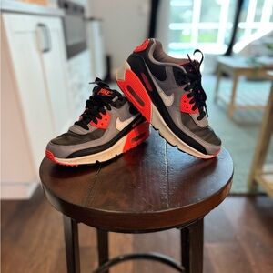 Nike Kids AirMaxBlack and Red Sneakers